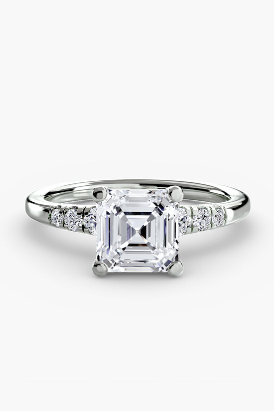 Solitaire with Shoulder Accents