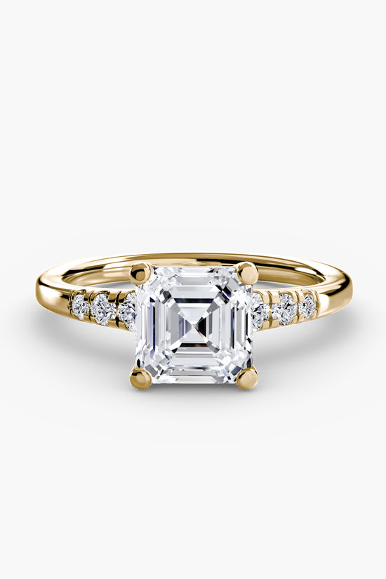 Solitaire with Shoulder Accents