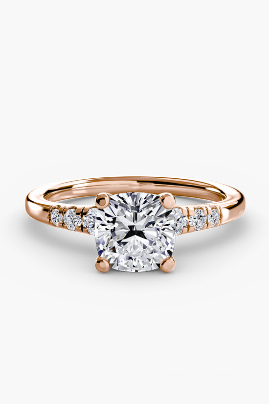 Solitaire with Shoulder Accents