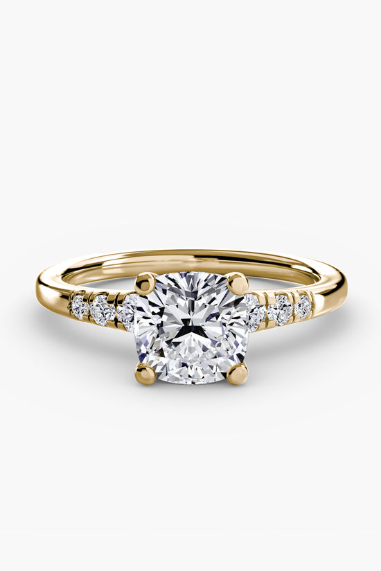 Solitaire with Shoulder Accents