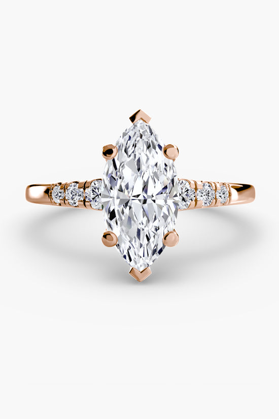 Solitaire with Shoulder Accents