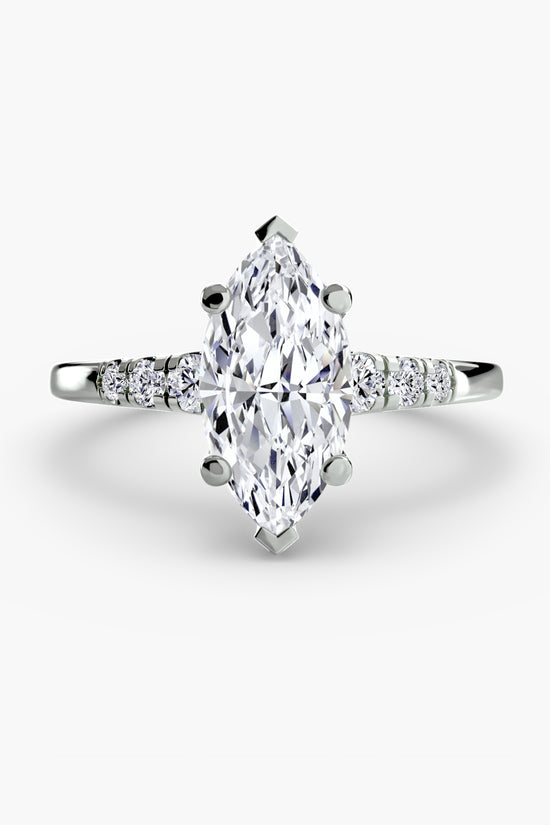Solitaire with Shoulder Accents