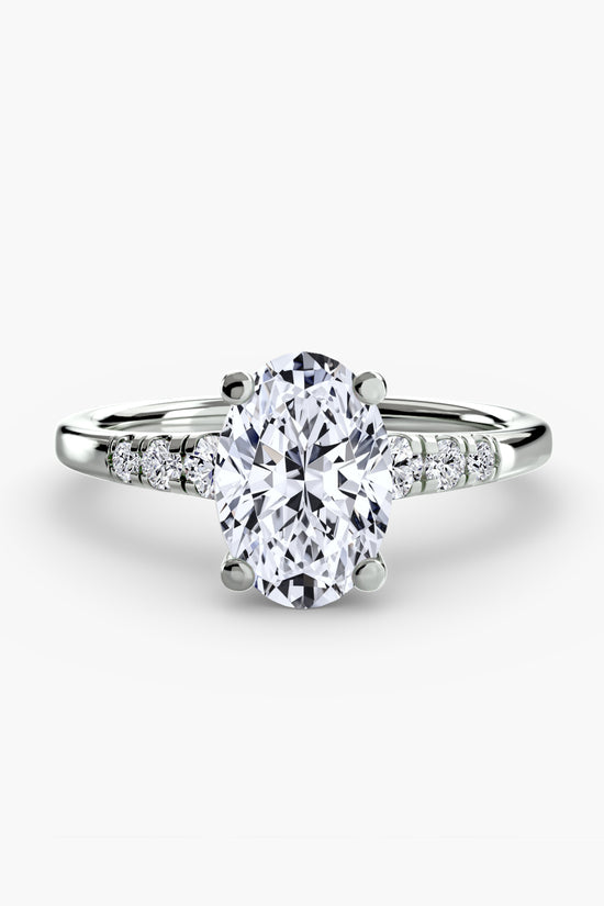 Solitaire with Shoulder Accents