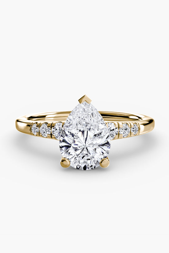 Solitaire with Shoulder Accents