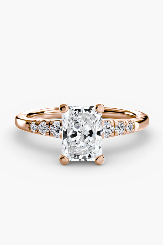 Solitaire with Shoulder Accents