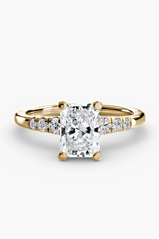 Solitaire with Shoulder Accents