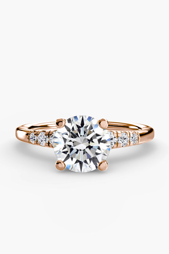Solitaire with Shoulder Accents