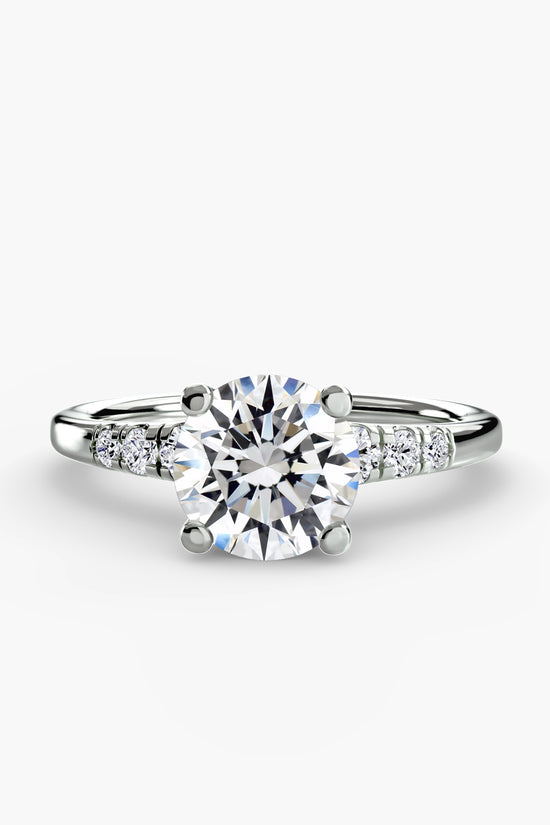 Solitaire with Shoulder Accents