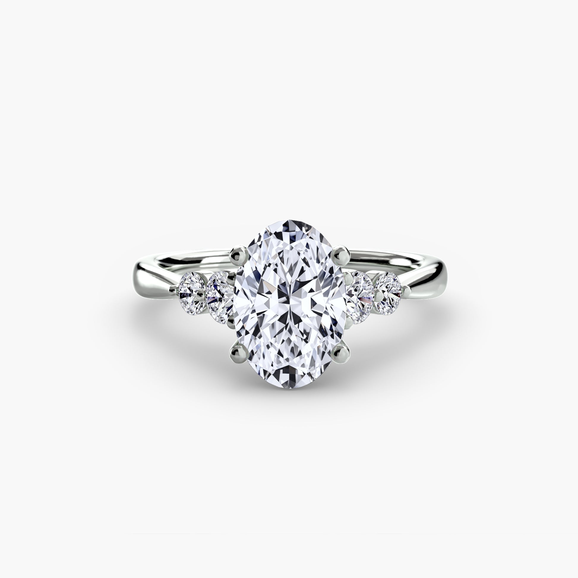 Solitaire with Shoulder Accents 2