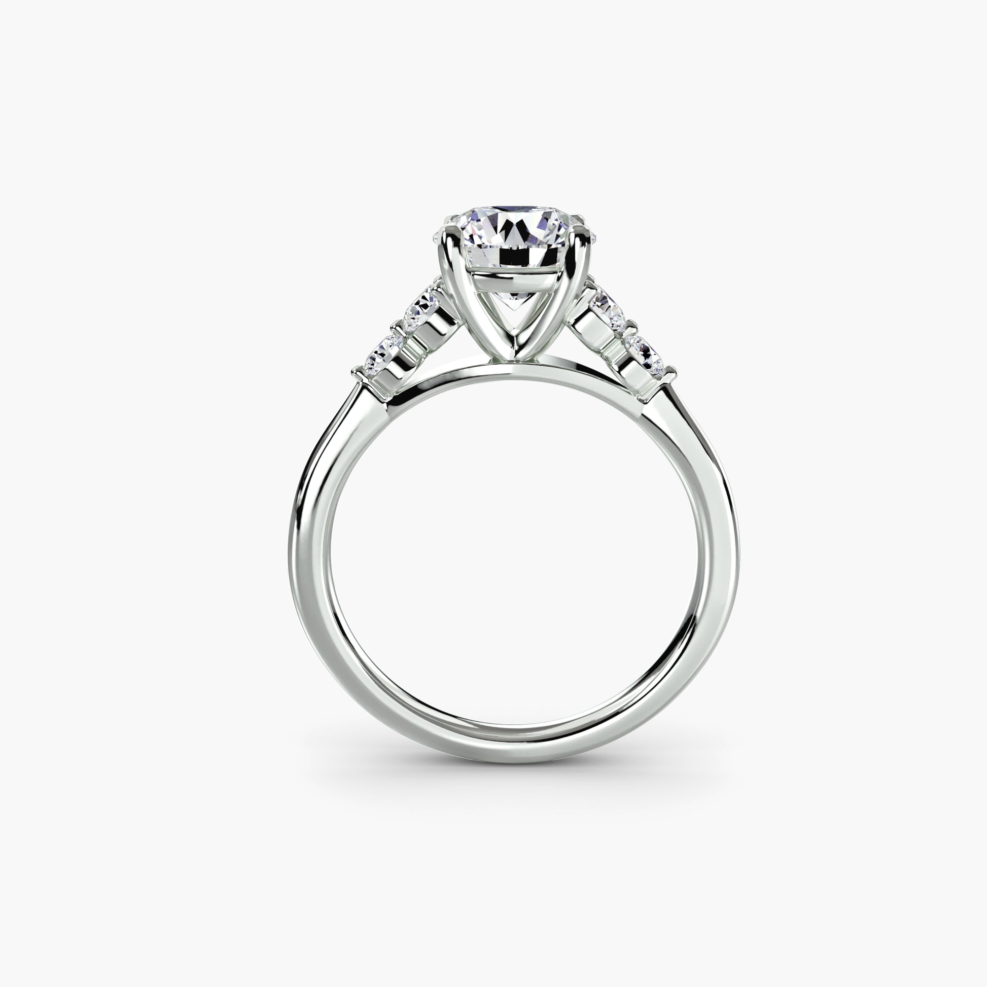 Solitaire with Shoulder Accents 2