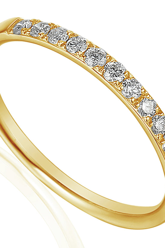 Round Brilliant Cut Diamond Micro Set Half Eternity Ring
