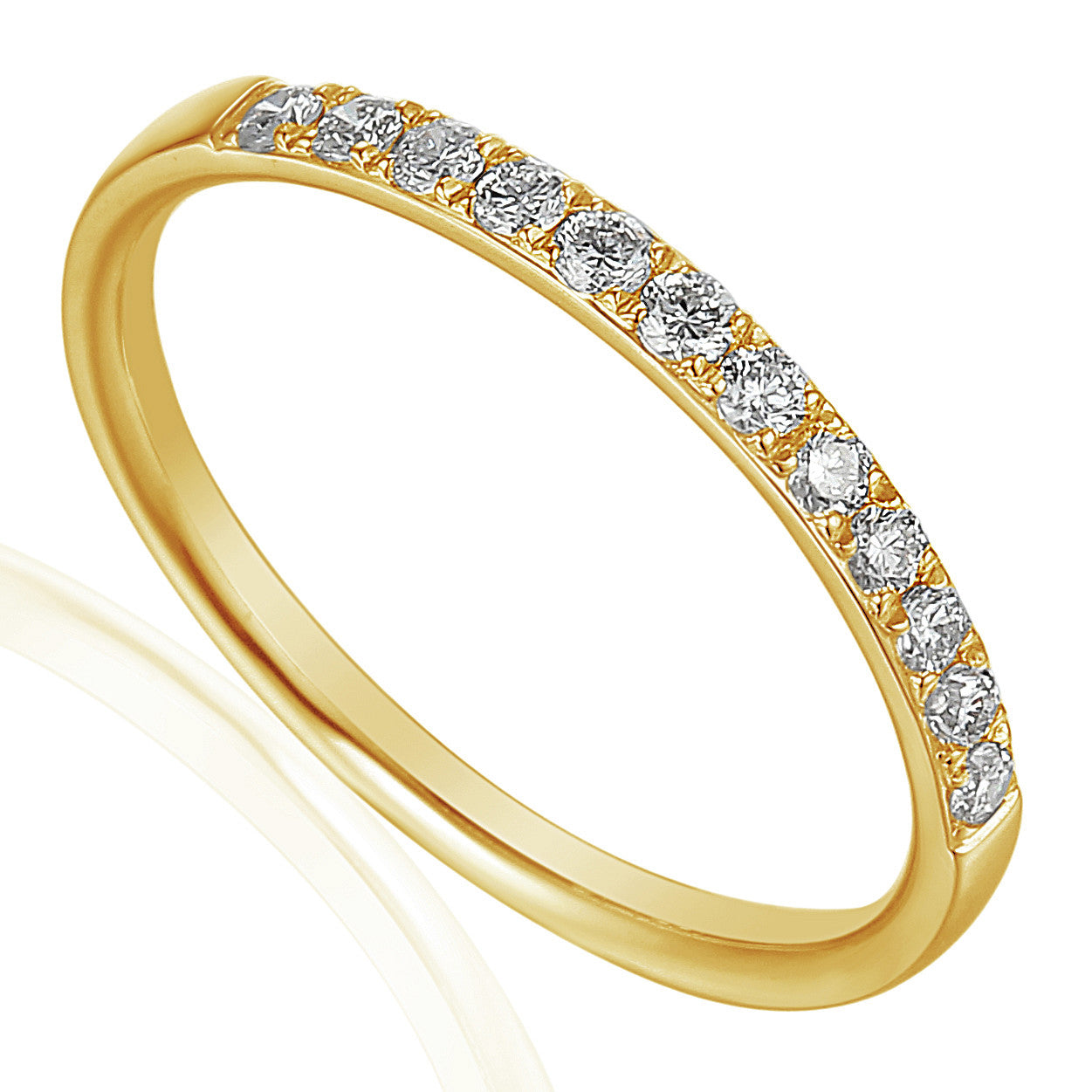 Round Brilliant Cut Diamond Micro Set Half Eternity Ring