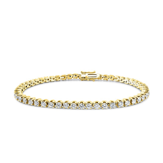 Tulip 4 Claw Diamond Tennis Bracelet