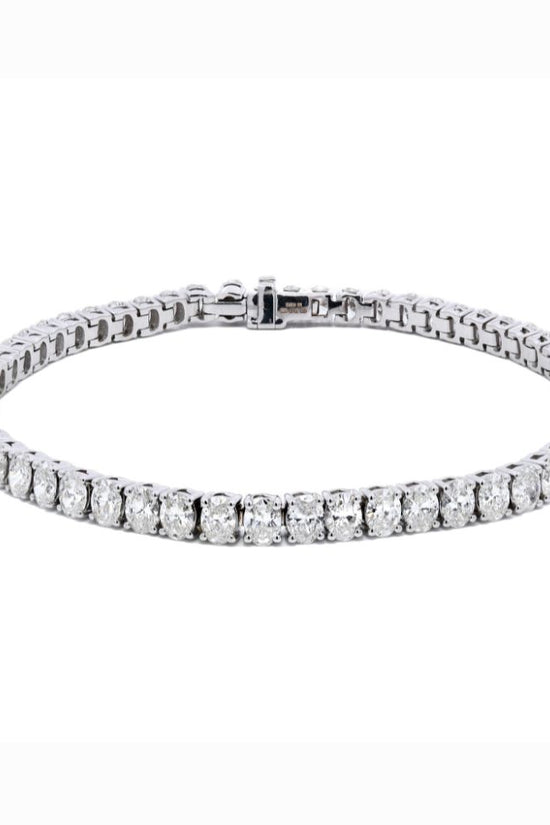 Tennis Bracelet Oval Cut 8.42ct Platinum 950