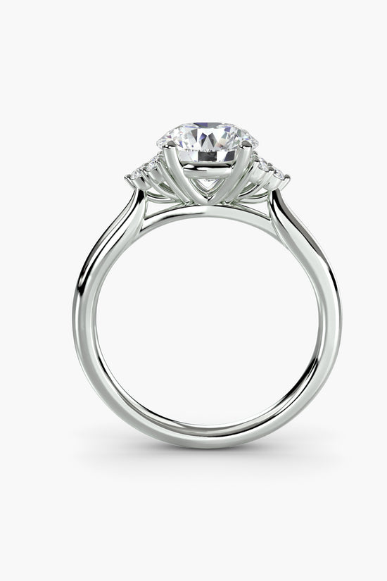 Solitaire with Cluster Shoulders