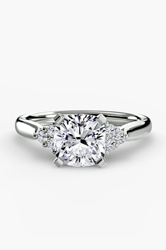 Solitaire with Cluster Shoulders 2