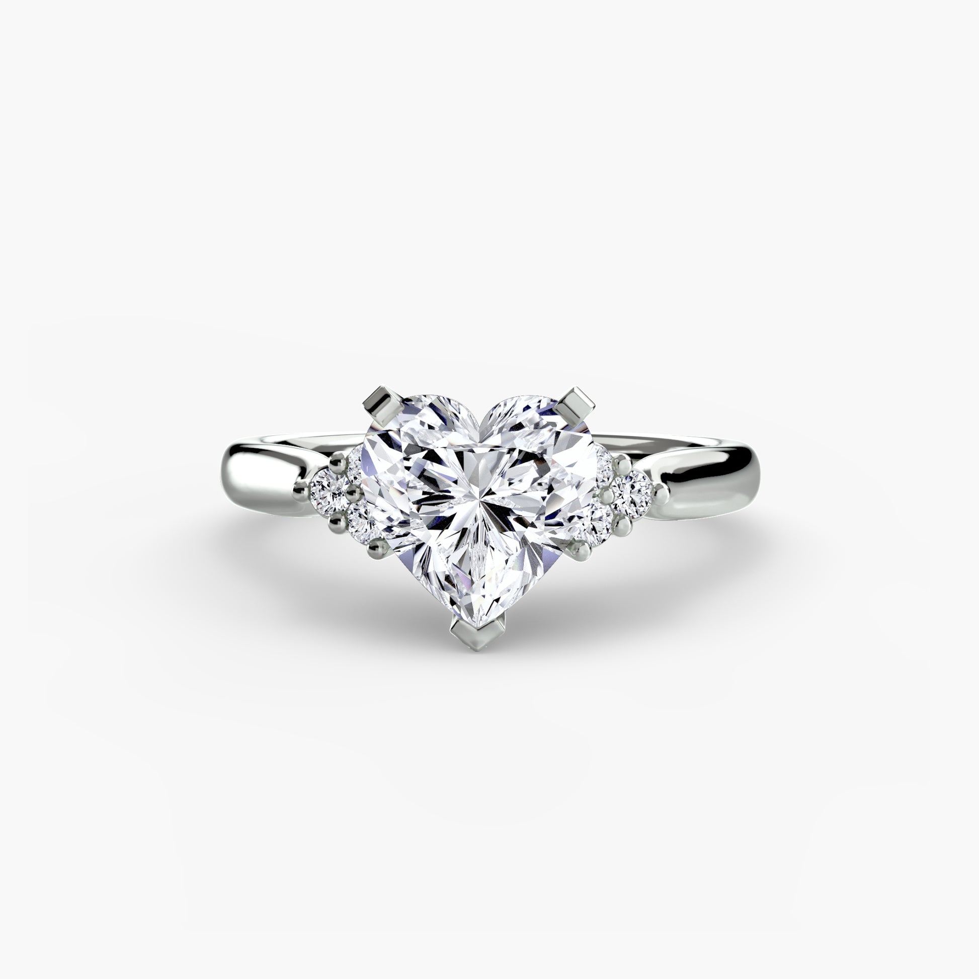 Solitaire with Cluster Shoulders 2