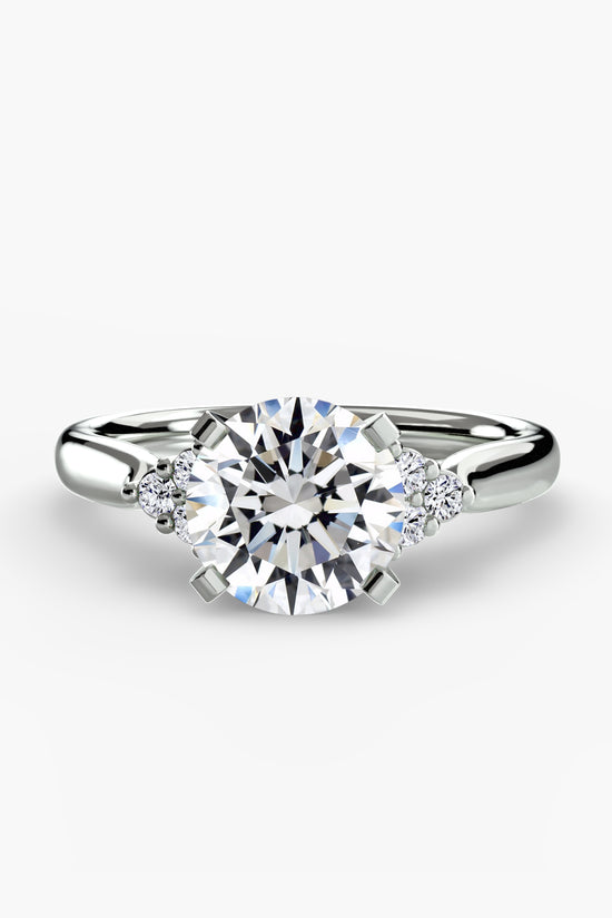 Solitaire with Cluster Shoulders 2