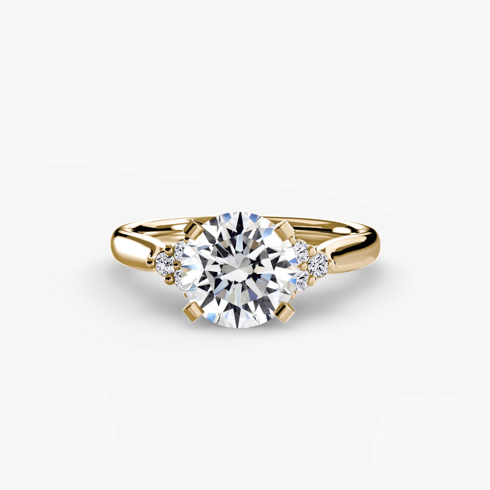 Solitaire with Cluster Shoulders 2