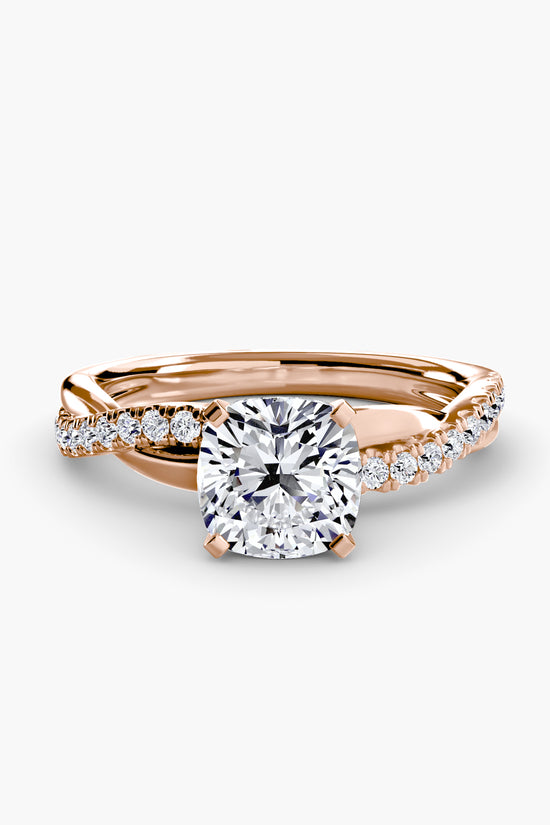 The Emerald Twist Pavé Ring