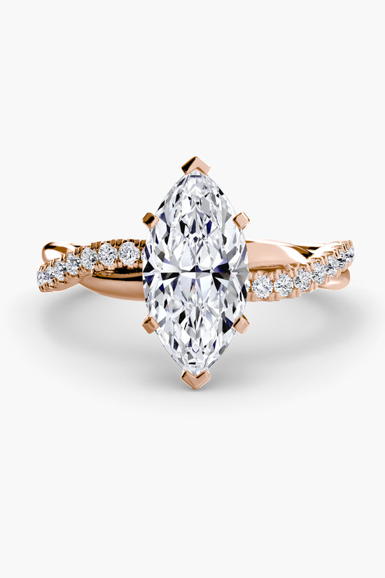 The Emerald Twist Pavé Ring