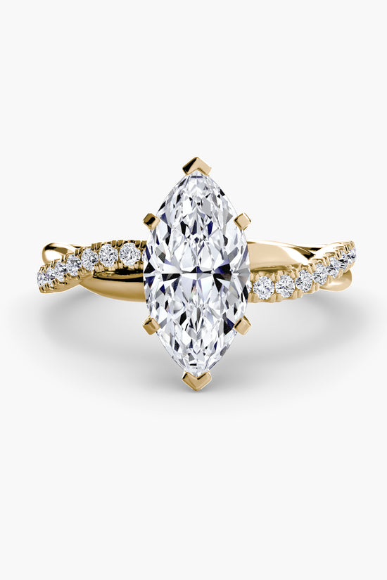 The Emerald Twist Pavé Ring