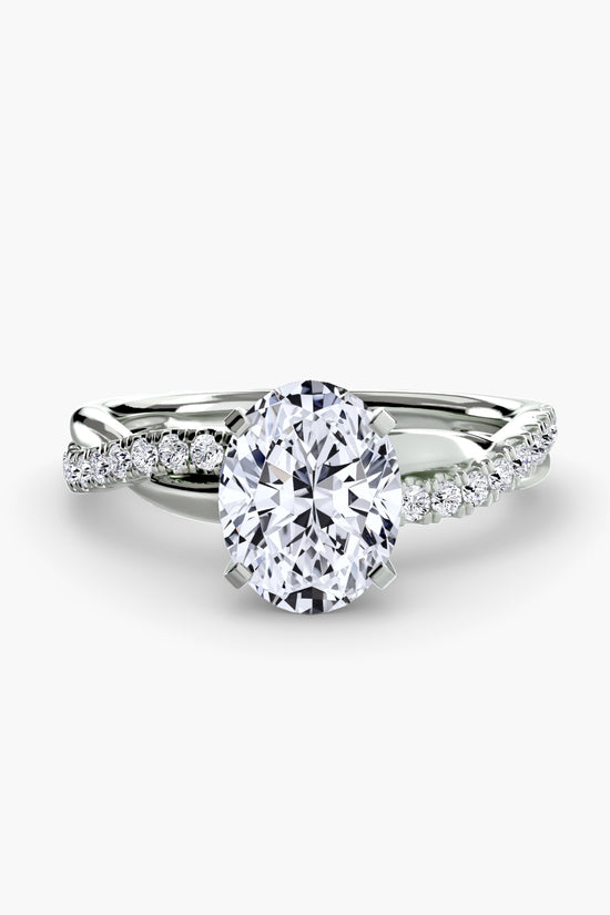 The Emerald Twist Pavé Ring