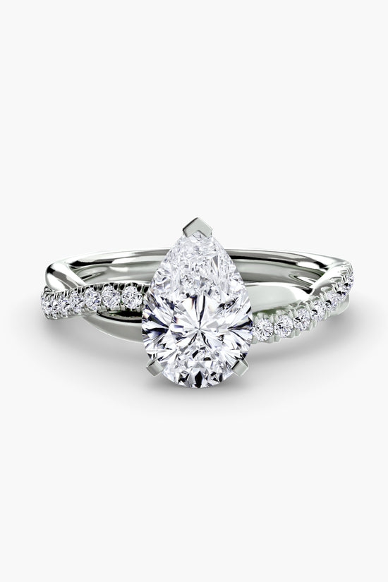 The Emerald Twist Pavé Ring