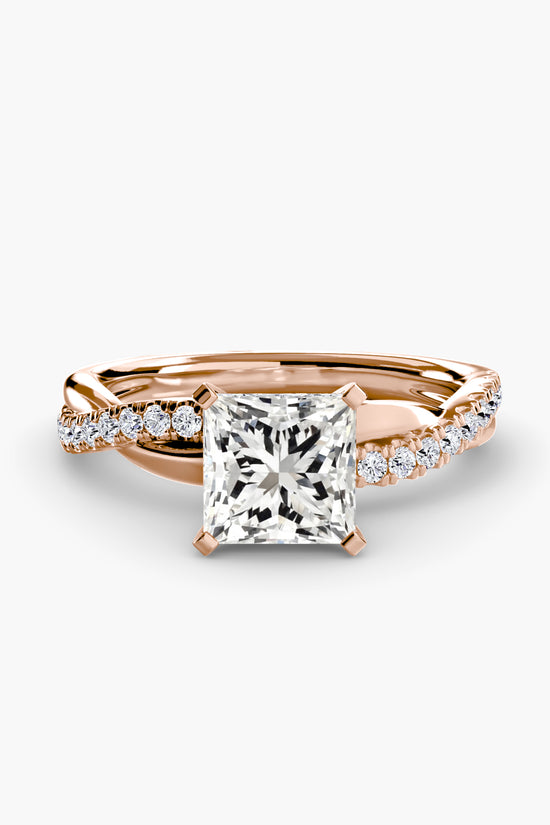 The Emerald Twist Pavé Ring