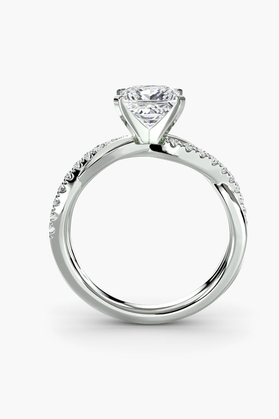 The Emerald Twist Pavé Ring