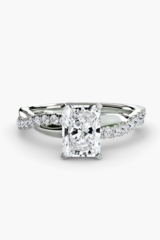 The Emerald Twist Pavé Ring