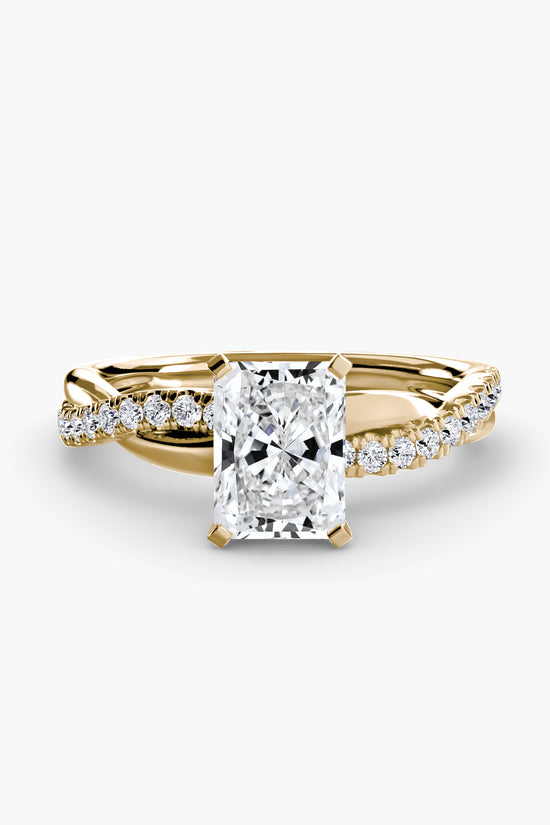 The Emerald Twist Pavé Ring