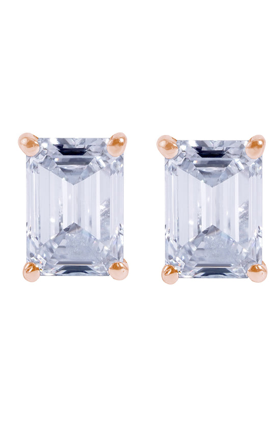 Emerald Stud Earrings  in Martini Setting- GIA/IGI certified